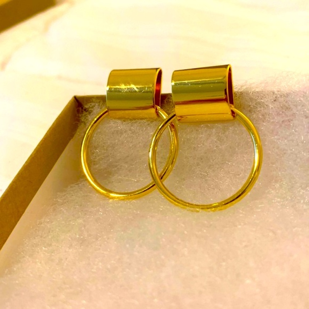 Gold hoop earrings